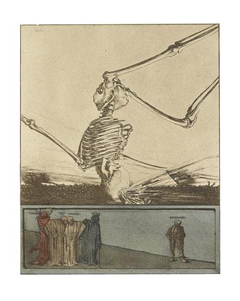 (DANCE OF DEATH.) Sattler, Joseph. Ein moderner Totentanz in 16 Bildern.